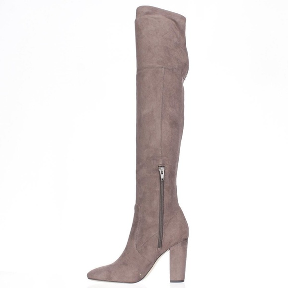 Ivanka Trump Rylee Dark Gray Zip Over Knee Boots - Picture 2 of 4
